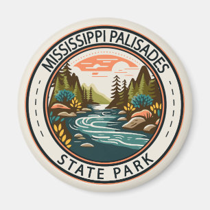 Mississippi Palisades State Park Illinois Badge Magnet