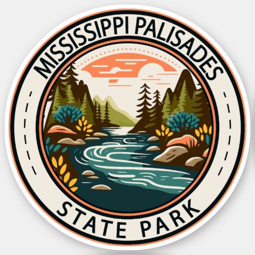 Mississippi Palisades State Park Illinois Badge Sticker
