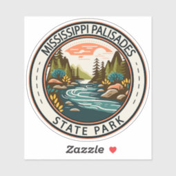 Mississippi Palisades State Park Illinois Badge Sticker Zazzle