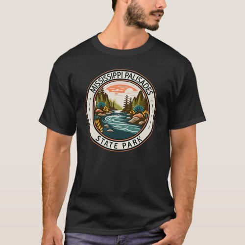 Mississippi Palisades State Park Illinois Badge T_Shirt