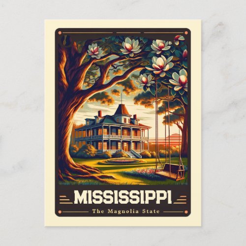 Mississippi  Patriotic Spirit Vintage Postcard