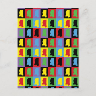 Mississippi Pattern Pop Art Postcard