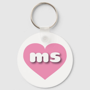 Mississippi pink heart - I love ms Keychain