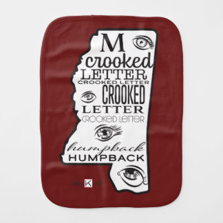 Mississippi Red Baby Burp Cloth