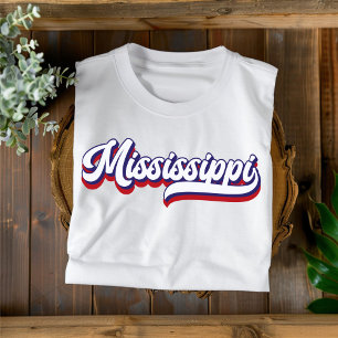 Mississippi Red White and Blue Vintage T-Shirt