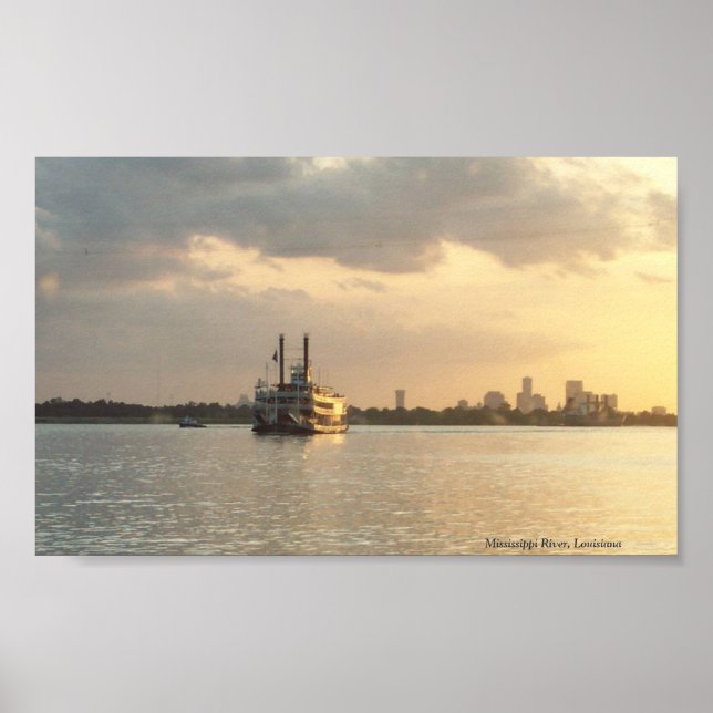 Mississippi River at Louisiana Poster (Front)