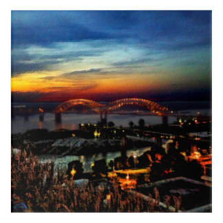 Mississippi River at Sunset in Memphis Acrylic Print