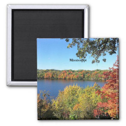 Mississippi River Autumn Magnet