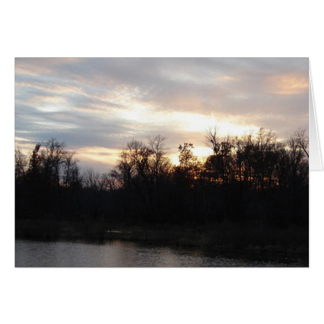 Mississippi River Backwaters Sunset Cards (Front Horizontal)