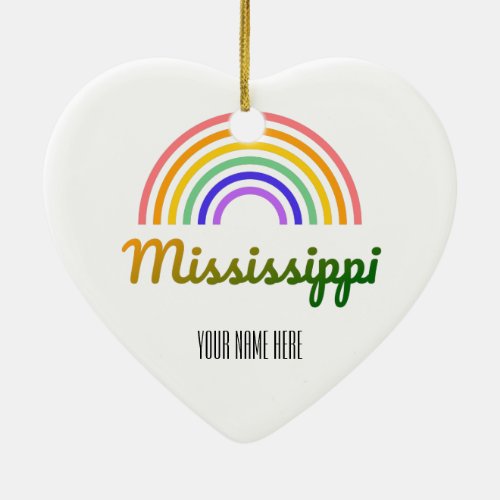 Mississippi _ River _ Biloxi _ Personalized Ceramic Ornament