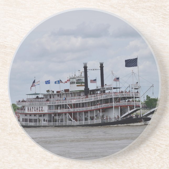 Mississippi River Boat New Orleans Drink Coaster (Front)