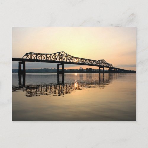 Mississippi River Bridge Postcard