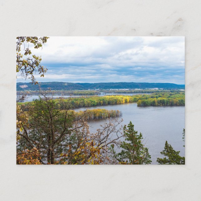 Mississippi River Horizon at Iowa Border Postcard (Front)