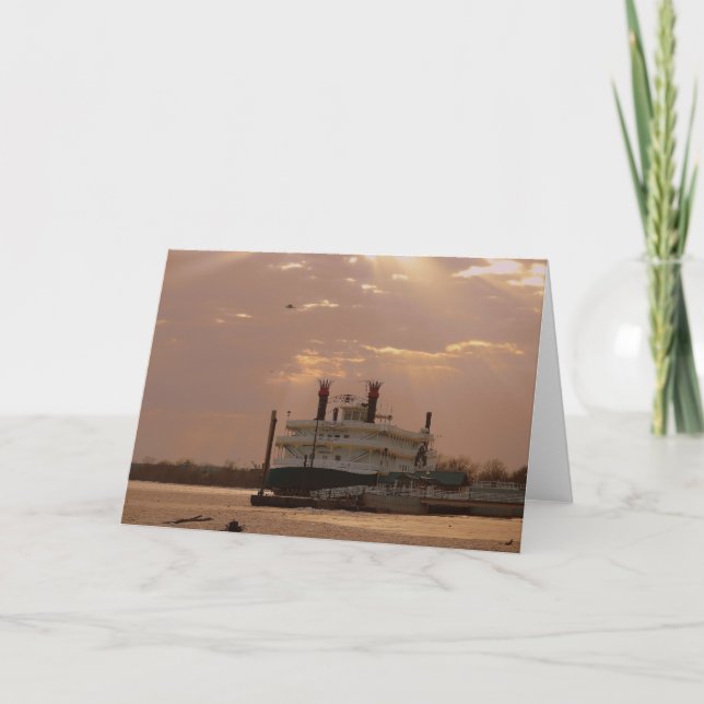 Mississippi River in Fort Madison, Iowa Card (Front)