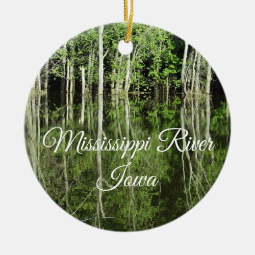 Mississippi River Iowa Banks Keepsake Ornament