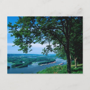 Mississippi River, Iowa Postcard