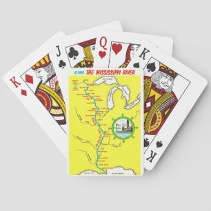 Mississippi River Map Playing Cards