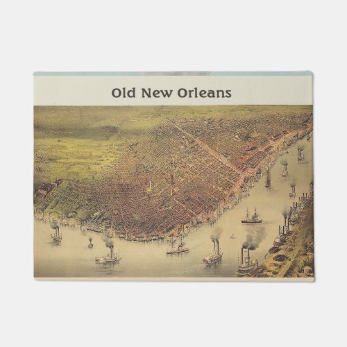 Mississippi River New Orleans water front Doormat