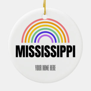 Mississippi - River - Pride - Personalized Ceramic Ornament