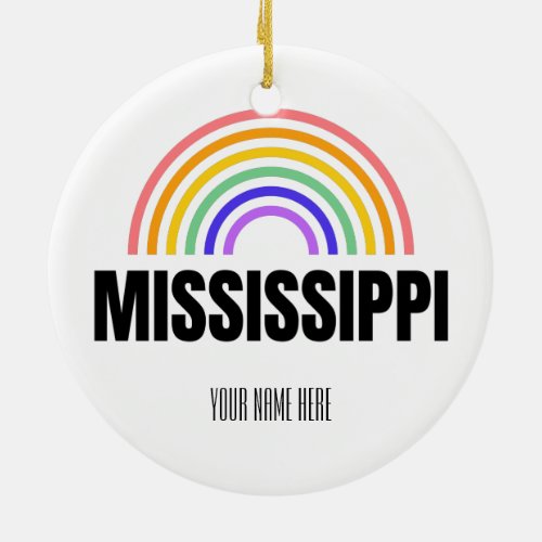 Mississippi _ River _ Pride _ Personalized Ceramic Ornament