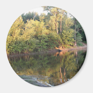 Mississippi River Reflection Photo Magnet
