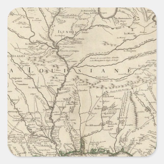 Mississippi River Square Sticker (Front)