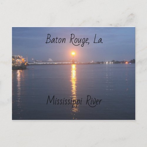 Mississippi River Sunrise Postcard