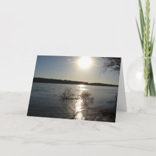 Mississippi River Sunset, Birthday Card