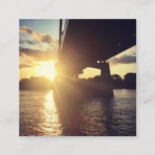 mississippi river sunset cruise square business card