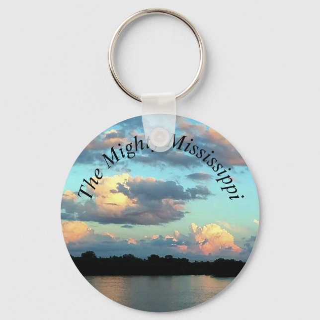 Mississippi River Sunset Keychain (Front)