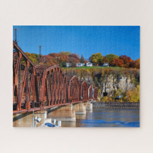 Mississippi River Train Bridge Jigsaw Puzzle