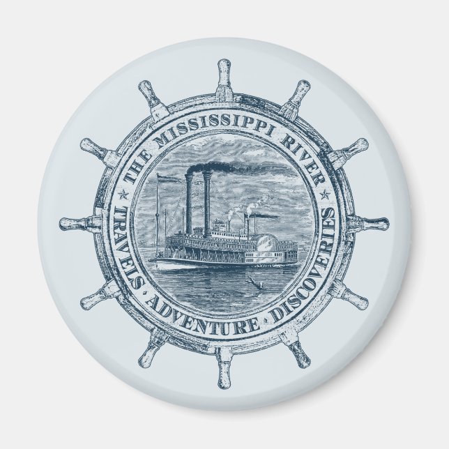 Mississippi River. Travels. Adventure. Discoveries Magnet (Front)