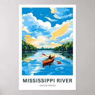 Mississippi River United States Travel Print