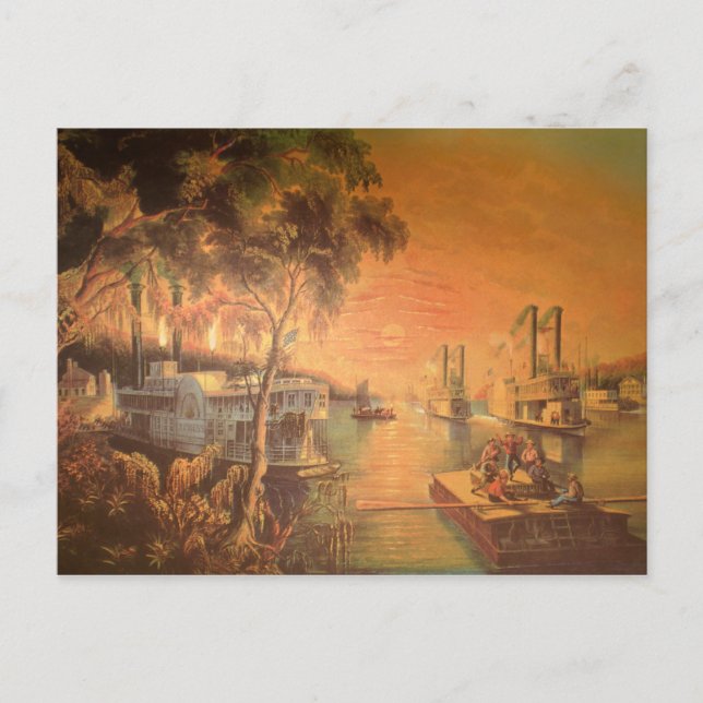 Mississippi River Vintage Postcard (Front)