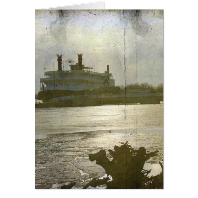 Mississippi River Winter Sunset All Occasions  Cards (Front)