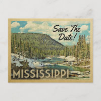 Mississippi Save The Date Mountains River Snow