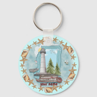 Mississippi Shells Lighthouse keychain