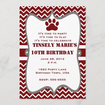 Mississippi State Bullogs Birthday Invitation by Classyyetsassy at Zazzle