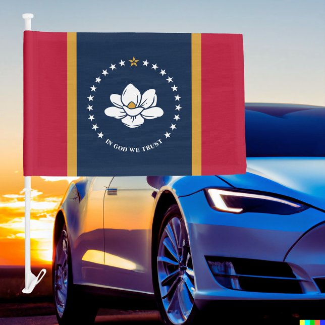 Mississippi State Car Flag (Mississippi State Car Flag)