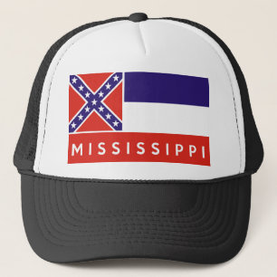 mississippi state flag america country text name trucker hat
