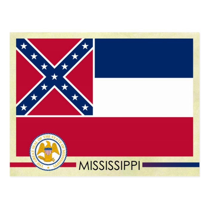 Mississippi State Flag and Seal Post Cards