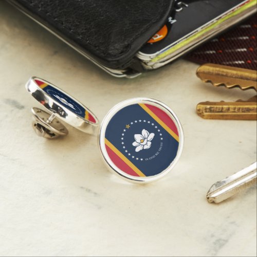 MISSISSIPPI STATE FLAG LAPEL PIN