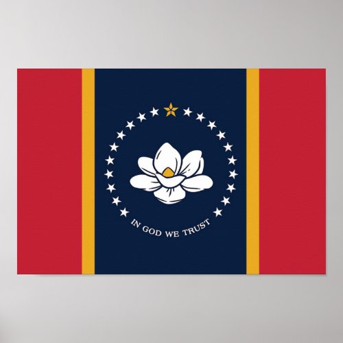 Mississippi State Flag New in 2020 Poster