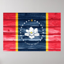Mississippi State Flag Pop Art