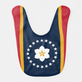 Mississippi State Flag: The Magnolia of America Baby Bib