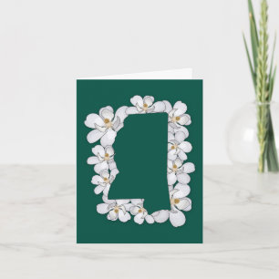 Mississippi State Flower Letterpress Thank You Card