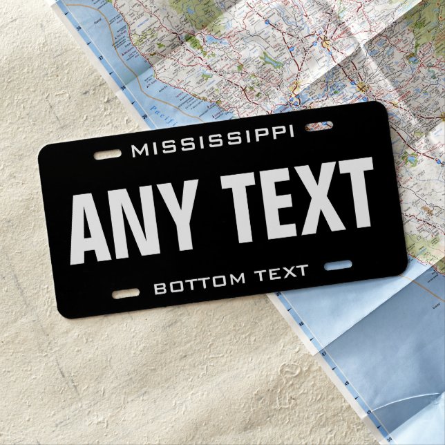 MISSISSIPPI State Personalized Auto License Plate (In Situ)