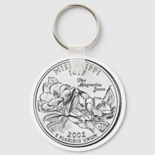 Mississippi State Quarter Keychain
