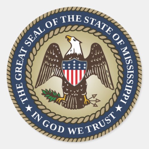Mississippi state seal america republic symbol fla