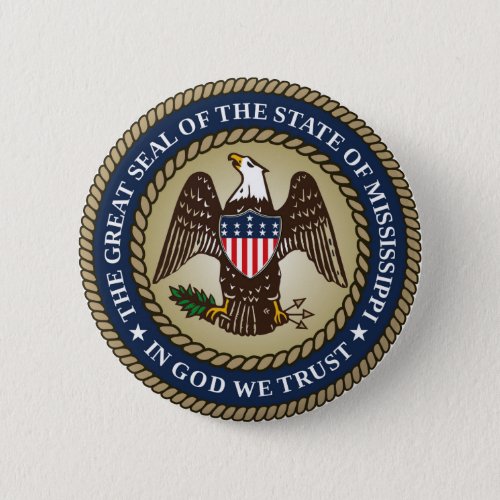 Mississippi state seal america republic symbol fla pinback button